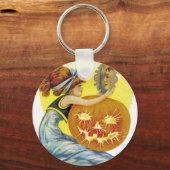 Vintage Halloween Glamor Sleutelhanger (Voorkant)