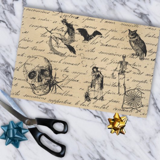 Vintage Halloween Goth Decoupage Victoriaans  Tissuepapier