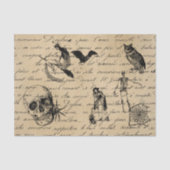 Vintage Halloween Goth Decoupage Victoriaans  Tissuepapier (Voorkant)