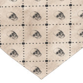 Vintage Halloween Gothic Skulls Grid Korte Tafelloper (Hoek)