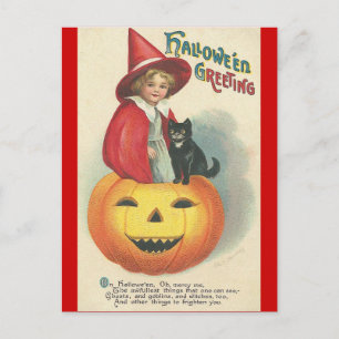 Vintage Halloween Greeting Briefkaart