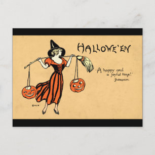 Vintage Halloween Greeting Briefkaart
