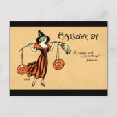Vintage Halloween Greeting Briefkaart (Voorkant)