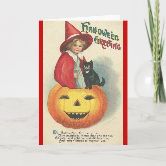 Vintage Halloween Greeting Kaart (Voorkant)
