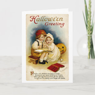 Vintage Halloween Greeting Kaart