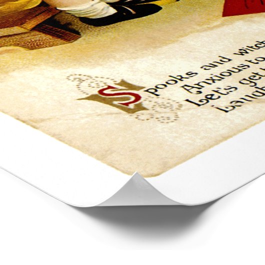 Vintage Halloween Greeting Poster (Hoek)