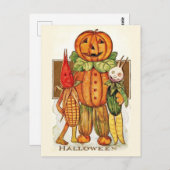 Vintage Halloween groenten Briefkaart (Voorkant / Achterkant)