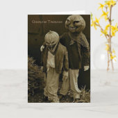 Vintage Halloween - Gruwelijk Tweetal, Kaart (Gele Bloem)