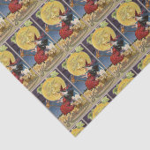 Vintage Halloween heks maanpartij Tissuepapier (Detail)