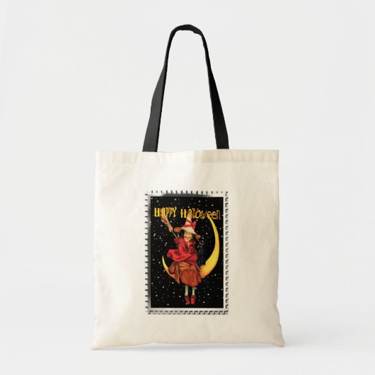 Vintage Halloween Heksen Tas (Voorkant)