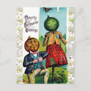 Vintage Halloween Holiday pompoen leuk briefkaart