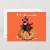 Vintage Halloween Hug Briefkaart (Voorkant / Achterkant)