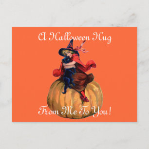 Vintage Halloween Hug Briefkaart