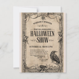 Vintage Halloween Invitation RSVP Kaartje