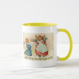 Vintage Halloween Jack o'Lantern Couple Mok