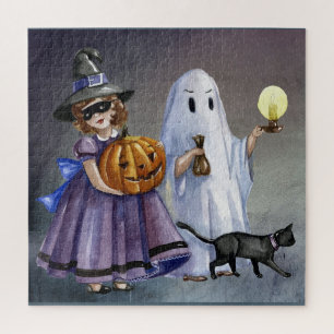 Vintage Halloween Jigzaag Puzzle Legpuzzel