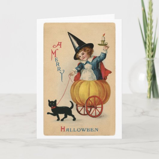 Vintage Halloween Kaart (Voorkant)
