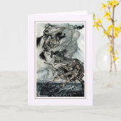 Vintage Halloween Kaart (Gele Bloem)