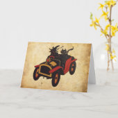 Vintage Halloween Kaart (Gele Bloem)