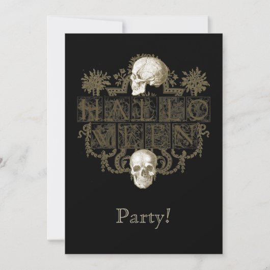 Vintage Halloween Kaart (Voorkant)