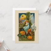Vintage Halloween Kaart (Voorkant / Achterkant in situ)