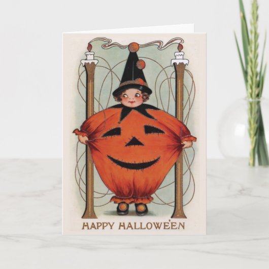Vintage Halloween Kaart (Voorkant)