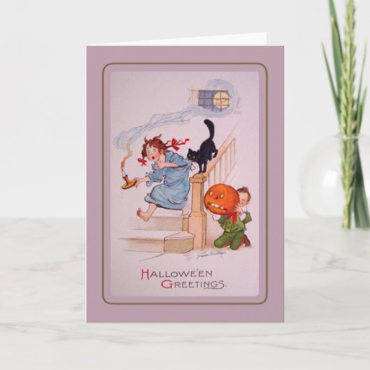 Vintage Halloween Kaart (Voorkant)