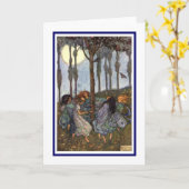 Vintage Halloween Kaart (Gele Bloem)