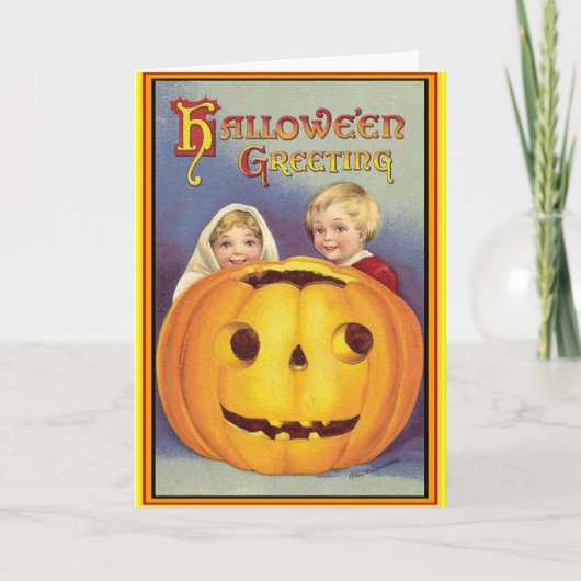 Vintage Halloween Kaart (Voorkant)
