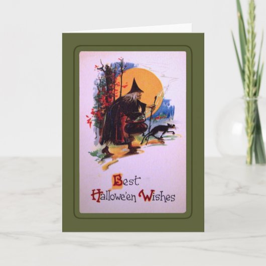 Vintage Halloween Kaart (Voorkant)