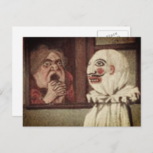 Vintage Halloween Kaart (Voorkant / Achterkant)