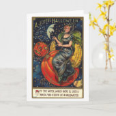 Vintage Halloween Kaart (Gele Bloem)