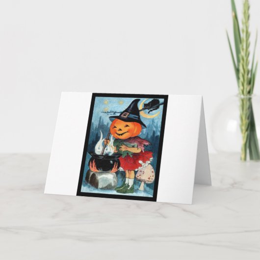 Vintage Halloween Kaart (Voorkant)