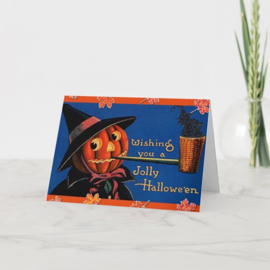 Vintage Halloween Kaart (Voorkant)