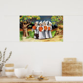 Vintage Halloween kinder feestdag poster (Keuken)