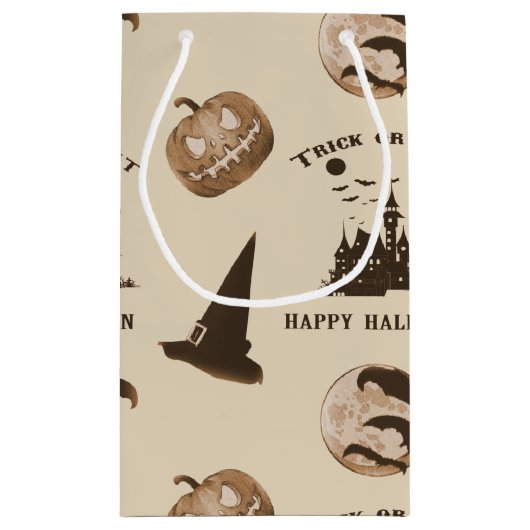 Vintage Halloween Klein Cadeauzakje (Achterkant)