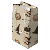 Vintage Halloween Klein Cadeauzakje (Achterkant Gekanteld)