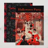 Vintage Halloween Kostuumfeest Kaart (Voorkant / Achterkant)