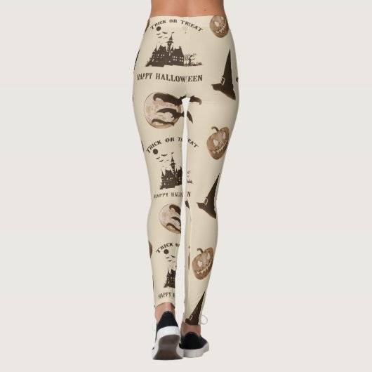 Vintage Halloween Leggings (Achterkant)