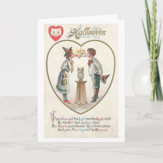 Vintage Halloween Marriage Blessing Wenskaart Kaart (Voorkant)