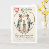 Vintage Halloween Marriage Blessing Wenskaart Kaart (Gele Bloem)