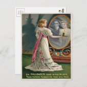 Vintage Halloween Mirror Briefkaart (Voorkant / Achterkant)