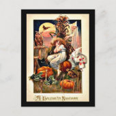 Vintage Halloween Nightmare Briefkaart (Voorkant)