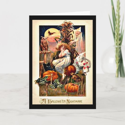 Vintage Halloween Nightmare Kaart (Voorkant)