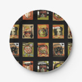 Vintage Halloween Papieren Bordje (Voorkant)
