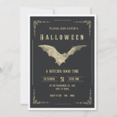 Vintage Halloween Party Flyer Template Kaart (Voorkant)