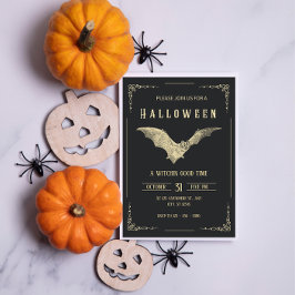 Vintage Halloween Party Flyer Template Kaart