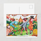 vintage Halloween party spooky Feestdagenkaart (Voorkant / Achterkant)