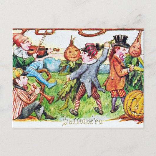 vintage Halloween party spooky Feestdagenkaart (Voorkant)