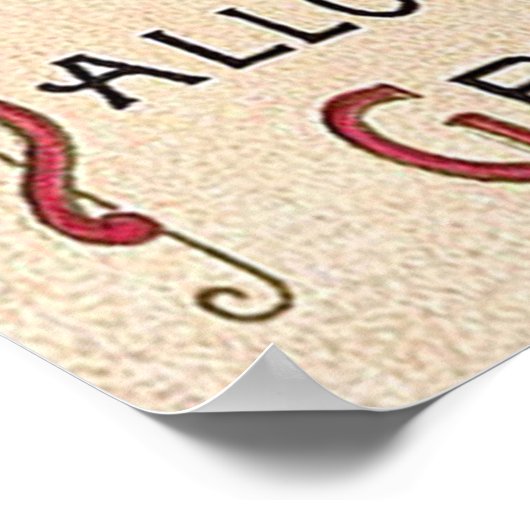 Vintage Halloween pomkin Holiday poster (Hoek)